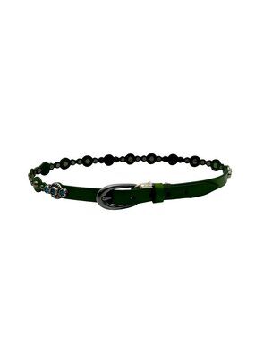 Old Trend Green Rose Flourish Genuine Leather Belt